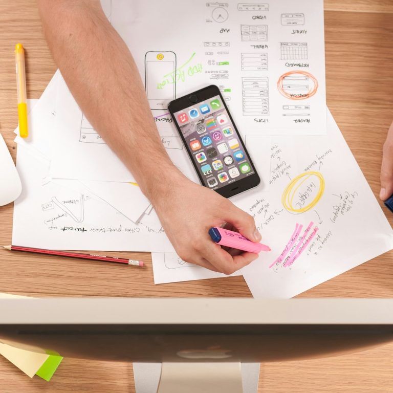 Paperwork and mobile phone